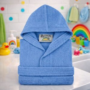 Mπουρνούζι Παιδικό με κουκούλα σε 10 μοναδικά χρώματα από 100% βαμβάκι.