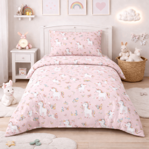 Το σετ περιλαμβάνει δύο σεντόνια διάστασης 170x260cm και μία μαξιλαροθήκη 52x72cm Σετ τριών τεμαχίων παιδικά σεντόνια με χαρούμενες αποχρώσεις και σχέδια με όμορφες παραστάσεις, που θα αναδείξουν το παιδικό δωμάτιο και θα δώσουν χαρά σε όλους τους μικρούς μας φίλους.