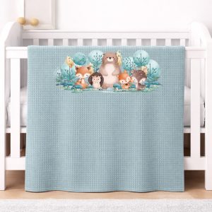 Βρεφική κουβέρτα κούνιας πικέ με πολύ απαλά νήματα, διάστασης 110x140cm, βάρους 280gr/m.2.